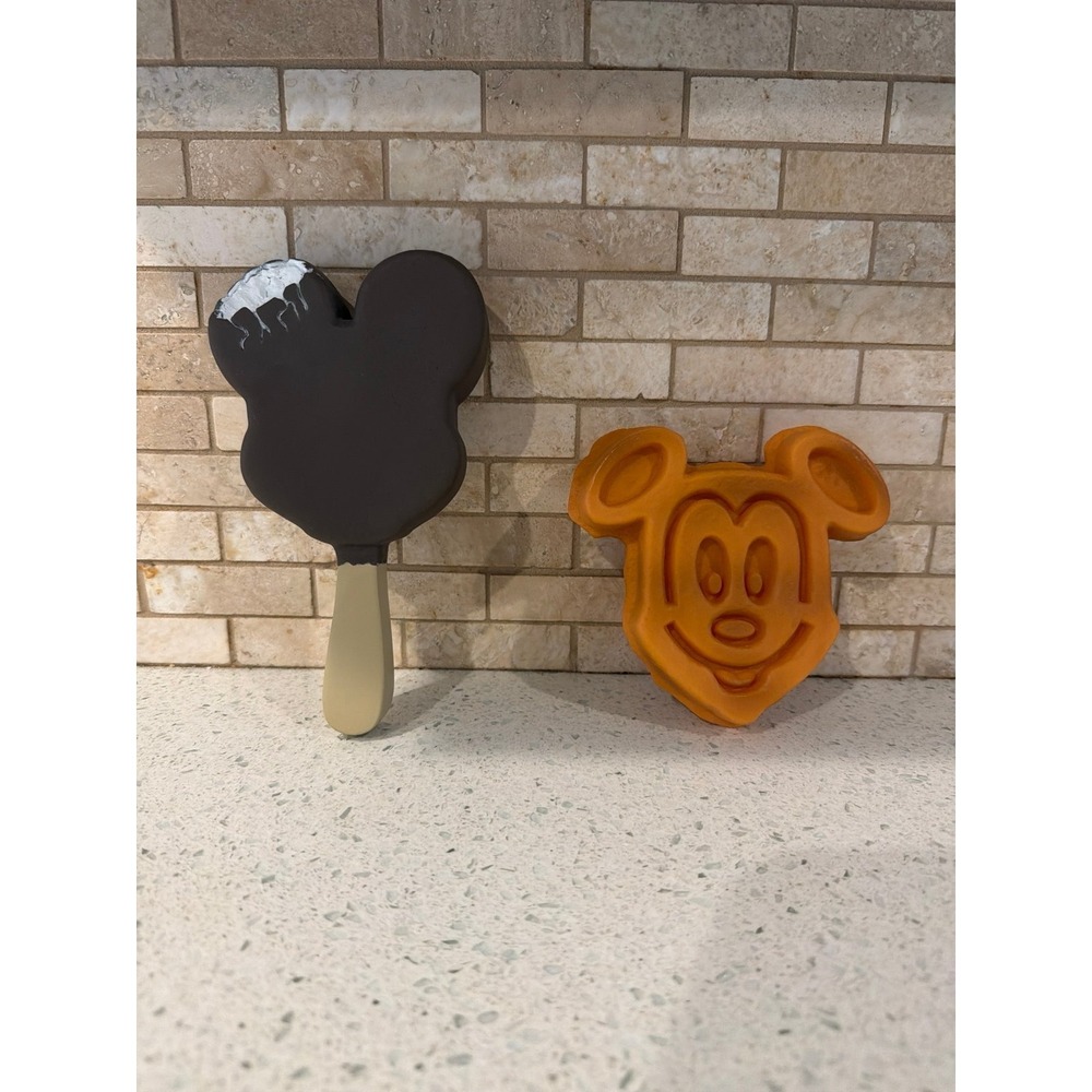 Disney Tails Mickey Ice Cream Bar & Mickey waffle Toys Pet Chew Toys
